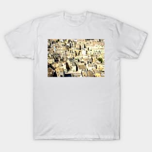 View from above at the streets of Matera T-Shirt